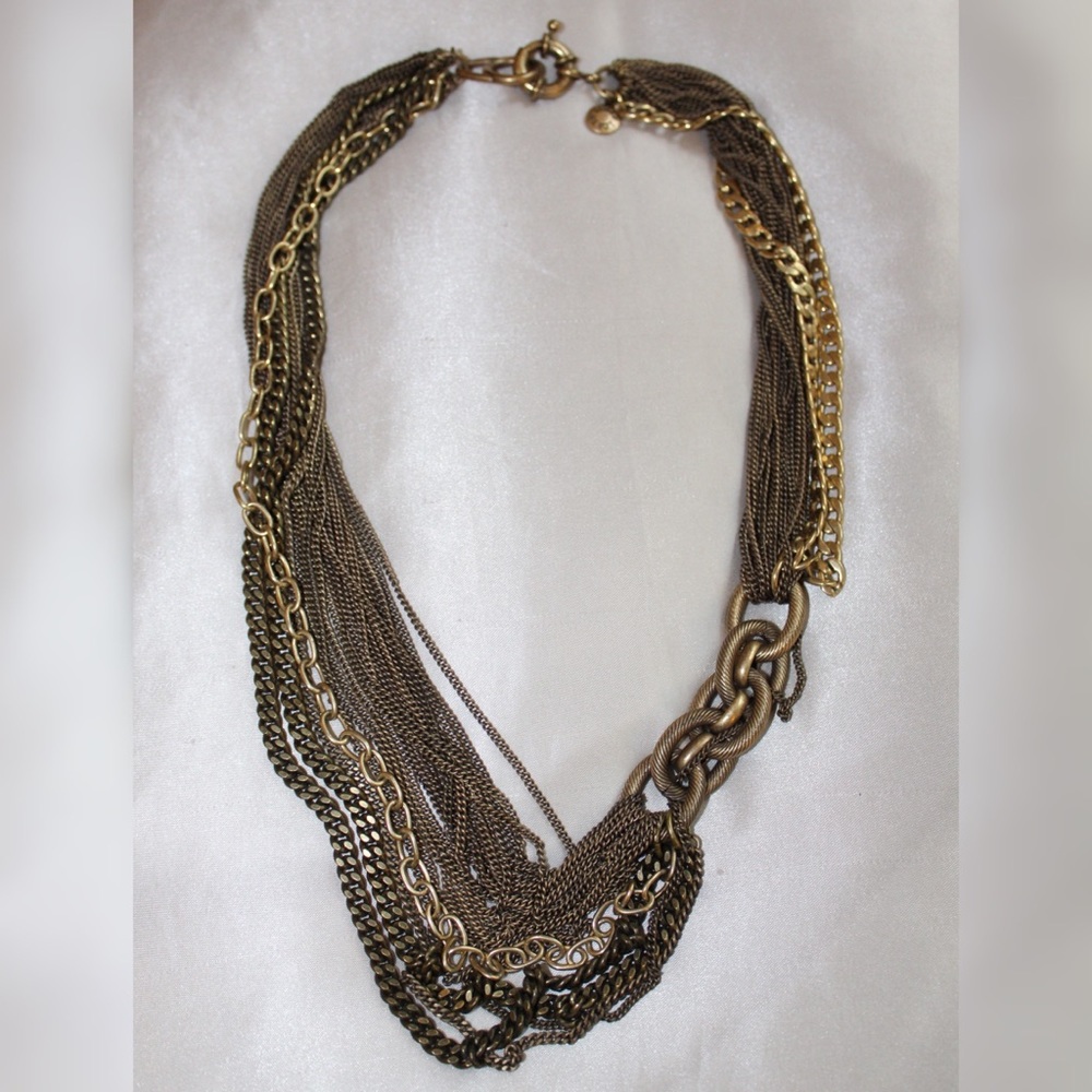 J Crew Gold Chain Statement Necklace
